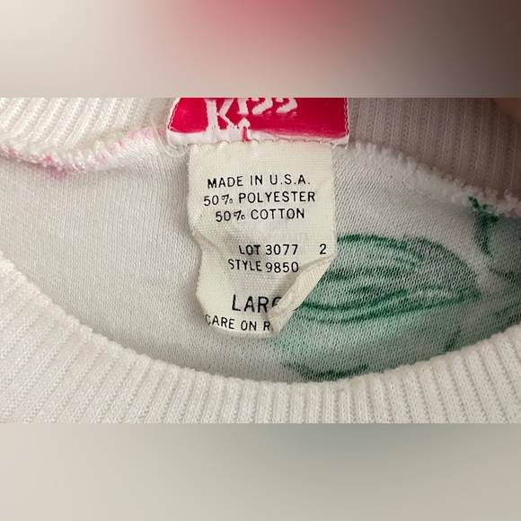 Super Cute Vintage 80s Floral Crewneck Crop Tee - Picture 5 of 5